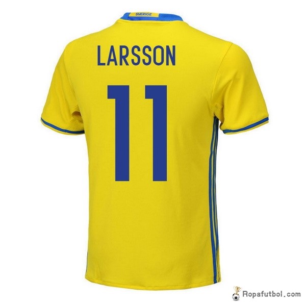 Camiseta Sweden Replica Primera Ropa Larsson 2018 Amarillo